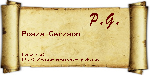 Posza Gerzson névjegykártya
